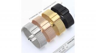 Univerzális Okosóra szíjak 18mm 20mm 22mm Bőr Szilikon Fém