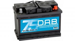 DAB AKKUMULÁTOR 12V75AH 640A J+