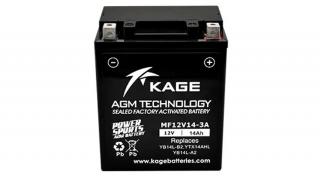 KAGE AGM MF KYB14L-B2 (MF12V14-3A) 12V14Ah 200A  MOTORKERÉKPÁR AKKU