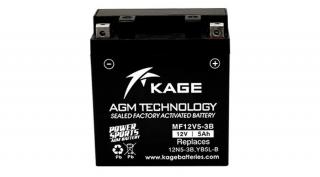 KAGE MF AGM YB5L-B (MF12V14R-3A , KB5L-B)) 12V 5,5Ah 75A  MOTORKERÉKPÁR AKKU