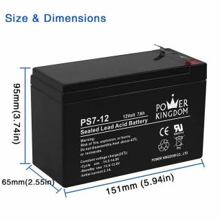 POWER KINGDOM PS7-12 12V7AH VRLA  AKKU