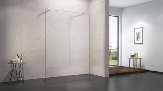 110 x 200 cm körbejárható zuhanyfal két kitámasztó karral 8 mm átlátszó üveggel