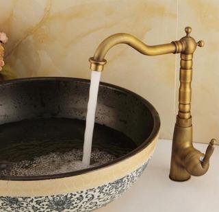 Bronz antik egykaros mosdó - Vintage mosogató csaptelep