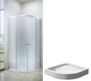 Royal standard 90x90 íves zuhanykabin Maja Prémium zuhanytálcával, 6mm-es nano vízlepergető MATT üveggel