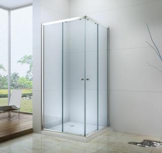 Royal trend 90x90-es szögletes zuhanykabin 6mm-es nano vízlepergető átlátszó üveggel zuhanytálca nélkül