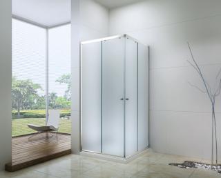 Royal trend 90x90-es szögletes zuhanykabin 6mm-es nano vízlepergető MATT üveggel Zuhanytálca nélkül