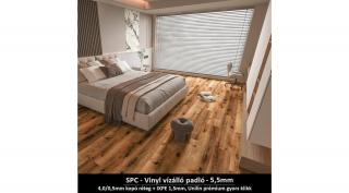 SPC - Vinyl padló 2,25m2/csomag "Meleg Gesztenye" Prémium / Kérjen egyedi árat a kiszállításra!