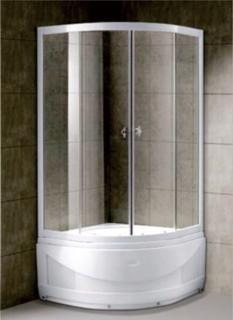 Szonja Magas zuhanytálcás Zuhanykabin 90x90cm íves tálcával.átlátszó és matt üveggel.