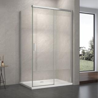 Tolóajtós zuhanykabin soft closing záródással 120x80 bal és jobb oldali beépíthetőség