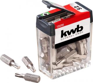 KWB Basic S2 Torx T20 bit, standard csavarokhoz, 25mm, 25db