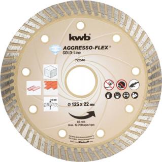 KWB PROFI GOLD-LINE szegmentált gyémánt vágókorong 125x22mm