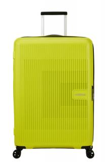 American Tourister AeroStep Spinner 4-kerekes keményfedeles bővíthető bőrönd 77 x 50 x 29/32 cm, világos lime