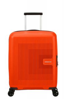 American Tourister AeroStep Spinner 4-kerekes keményfedeles bővíthető kabin bőrönd 55x40x20/23 cm, narancs