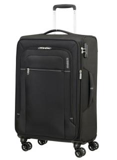 American Tourister CROSSTRACK 4-kerekes bővíthető bőrönd 68x42x28/30cm, fekete