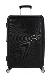 American Tourister Soundbox 4-kerekes keményfedeles bővíthető bőrönd 67 x 46.5 x 29/32 cm, fekete