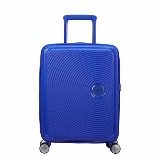 American Tourister Soundbox 4-kerekes keményfedeles bővíthető kabin bőrönd 55x40x20/23 cm, kék