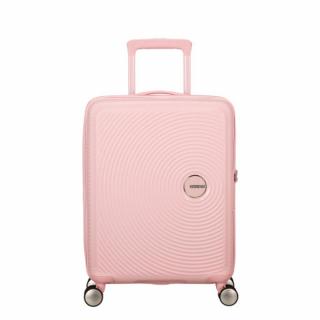 American Tourister Soundbox 4-kerekes keményfedeles bővíthető kabin bőrönd 55x40x20/23 cm, pasztell rózsaszín