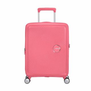 American Tourister Soundbox 4-kerekes keményfedeles bővíthető kabin bőrönd 55x40x20/23 cm, rózsaszín