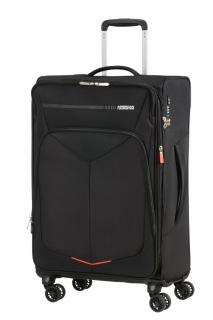 American Tourister Summerfunk 4-kerekes bővíthető bőrönd 68x42x28/30 cm, fekete