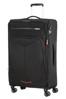 American Tourister Summerfunk 4-kerekes bővíthető bőrönd 79x47x31/33cm, fekete