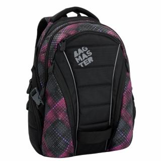 Bagmaster tinédzser hátizsák BAG, fekete-pink-lila