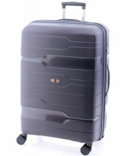 Gladiator BOXING 4-kerekes keményfedeles bővíthető bőrönd 77x53x29/32cm, szürke