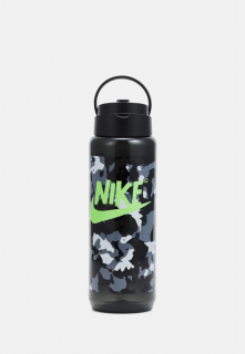 Nike TR RENEW RECHARGE STRAW 24oz, 710 ml kulacs, fekete, terep mintás