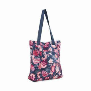 Puma Core Pop Shopper női táska / fitness táska, kék-pink virágos