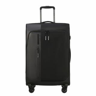 Samsonite Biz2Go TRVL spinner 4-kerekes bővíthető bőrönd 66 x 43 x 25/28 cm, fekete
