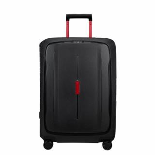 Samsonite Essens spinner 4-kerekes keményfedeles bőrönd 69 x 49 x 30 cm, fekete-piros