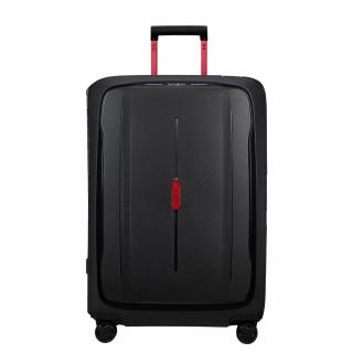 Samsonite Essens spinner 4-kerekes keményfedeles bőrönd 75 x 52 x 33 cm, fekete-piros