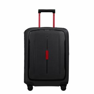 Samsonite Essens spinner 4-kerekes keményfedeles kabin bőrönd 55x40x20cm, fekete-piros