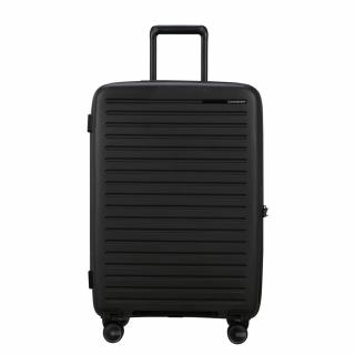 Samsonite Restackd spinner 4-kerekes keményfedeles bővíthető bőrönd 68 x 46 x 26/29 cm, fekete