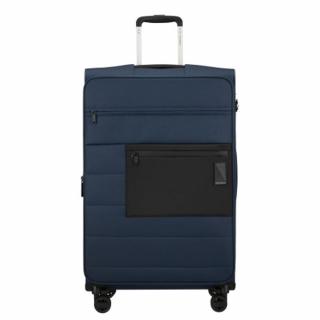 Samsonite Vaycay spinner 4-kerekes bővíthető bőrönd 77 x 49 x 29/32 cm, sötétkék