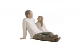 Apa és lánya - Willow Tree figura
