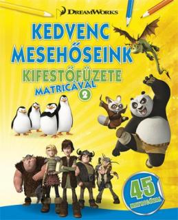 Kedvenc mesehőseink kifestőfüzete matricákkal 2.