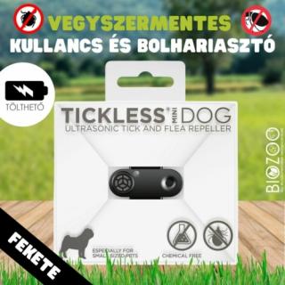 Vegyszermentes, tölthető kullancs- és bolhariasztó medál kutyáknak és macskáknak, TICKLESS - mini FEKETE