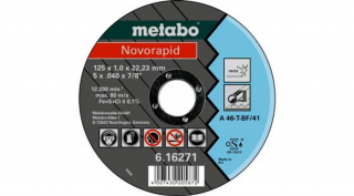 Darabolókorong, METABO, inox, 125 x 1,0 x 22,2 mm