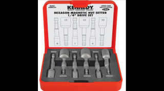 Dugókulcskészlet, KENNEDY, bitbefogású, 1/4", 6-13 mm