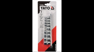Dugókulcskészlet, YATO, torx, 9 részes, 1/4", 3/8"