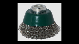 Fazékkefe, ABRABORO, inox, hullámos, 60 mm x M14