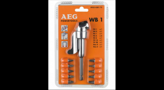 Sarokcsavarzó adapter, AEG, WB1 szett, 11 részes