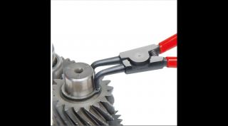 Seegergyűrűfogó, KNIPEX, külső, hajlított, 125 mm, 3-10 mm