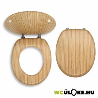 Novaservis bambusz mintás funérozott fa WC ülőke
