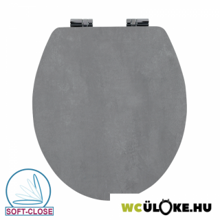 Novaservis Szürke, beton hatású MDF soft close WC ülőke