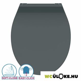 Schütte Antracit Duroplast Slim gyorsan leszerelhető, lecsapódásgátlós wc ülőke