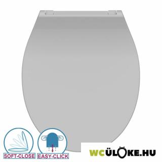 Schütte Szürke Duroplast Slim gyorsan leszerelhető, lecsapódásgátlós wc ülőke