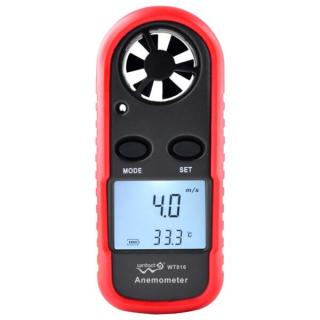 Digitális szélmérő kézi szélsebesség mérő és hőmérő 0-30m/sec (Wintact WT816)