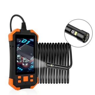 Endoszkóp kamera 4,3” IPS kijelző, 5,5mm kamerafej, duál kamera, IP67 vízálló, 5 méteres kemény kábel (T20)