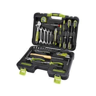 Extol Craft szerszámkészlet, 59db, 1/4" CV.; 10 dugófej(4-13mm), racsnis kar+fogók,csavarhúzók, imbuszkulcs,BIT-ek (6583)